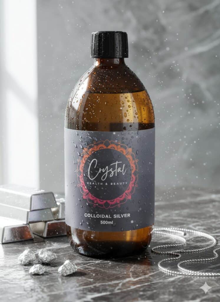 Crystal Colloidal Silver in amber glass