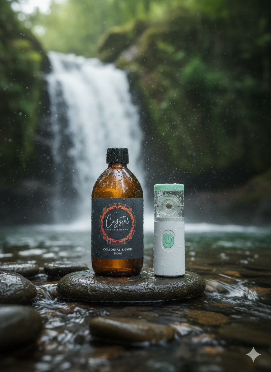 Nebuliser & Colloidal Silver Pack from Crystal Health & Beauty