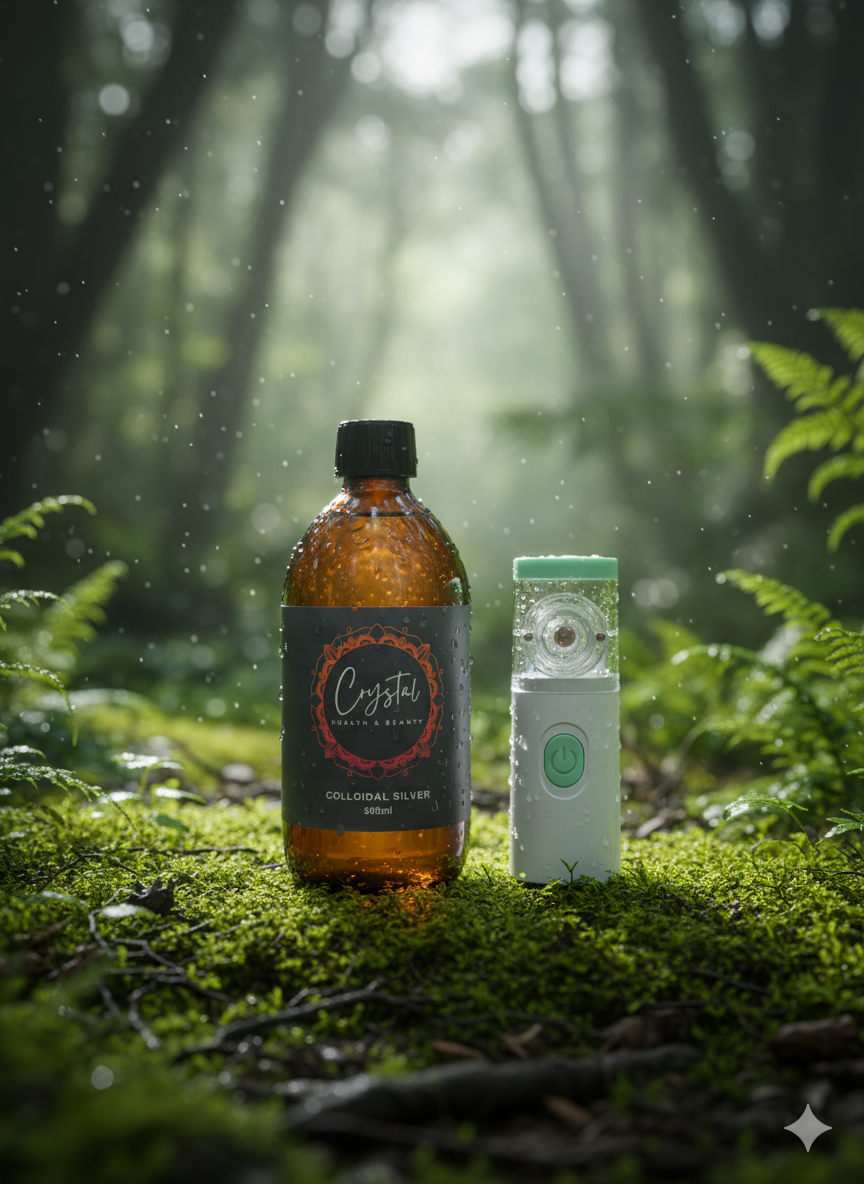 Nebuliser & Colloidal Silver Pack from Crystal Health & Beauty