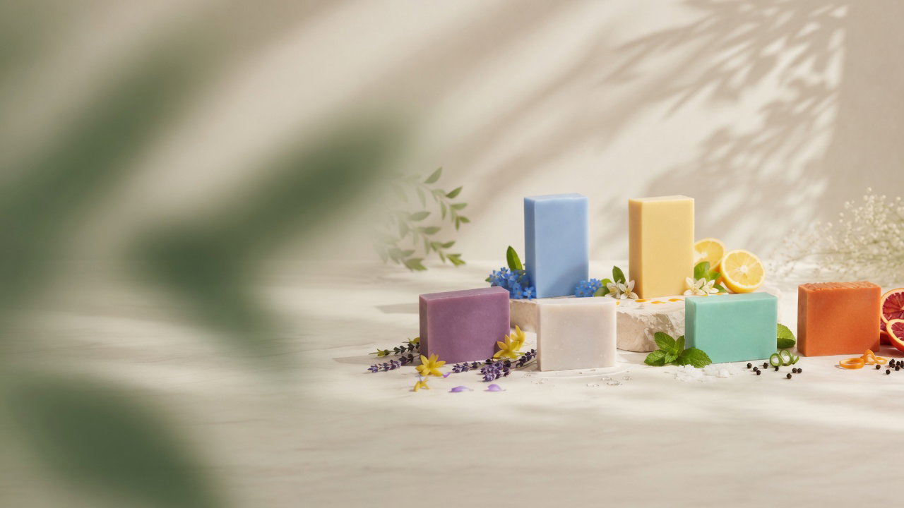 Handmade botanical soap bars from Crystal Health & Beauty
